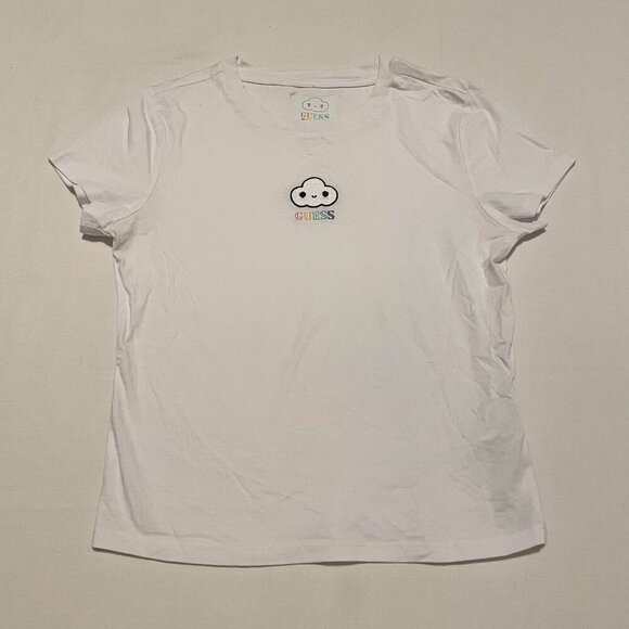 GUESS x FriendsWithYou Tshirt Womens Crop Baby Tee Size Small Shirt - Picture 1 of 16